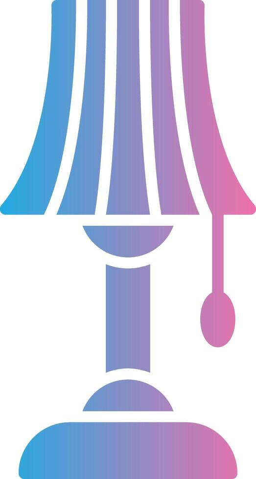 lámpara glifo degradado icono diseño vector