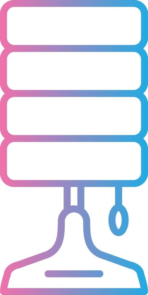 Lamp Line Gradient Icon Design vector