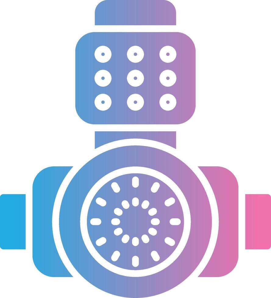Head Light Glyph Gradient Icon Design vector