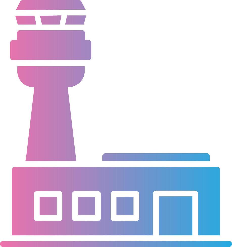 Airport Glyph Gradient Icon Design vector