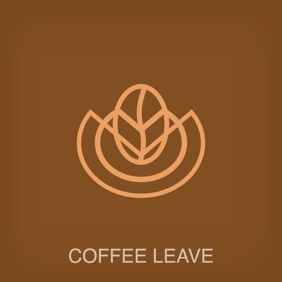 Creative coffee shop, bean and leaf logo. Uniquely designed color transitions. Company and cafe logo template vector