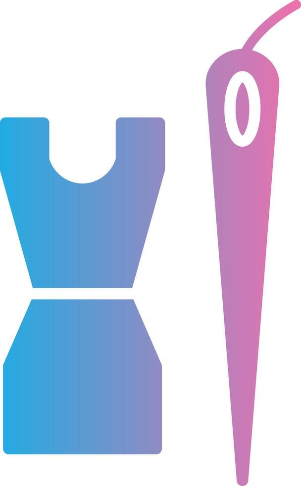 Dressmaking Glyph Gradient Icon Design vector