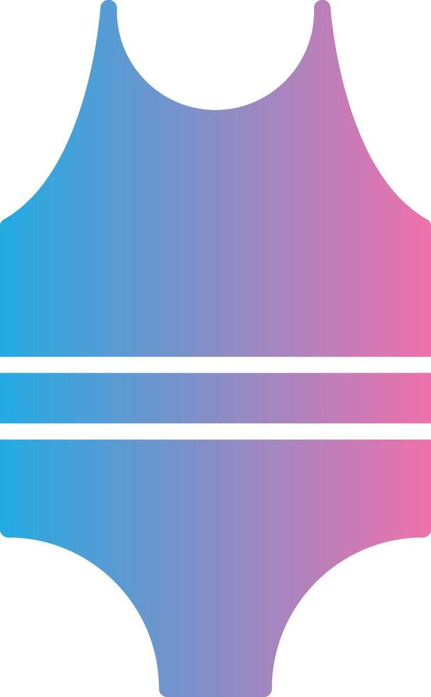 Swimsuit Glyph Gradient Icon Design vector