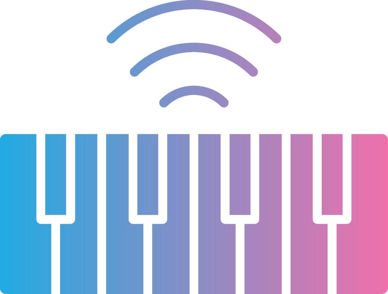 Keyboard Glyph Gradient Icon Design vector