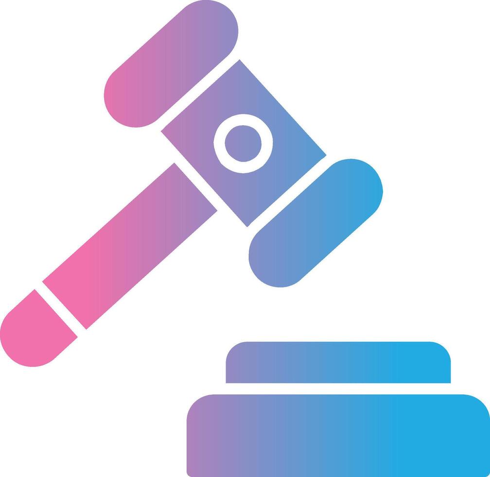 Auction Glyph Gradient Icon Design vector