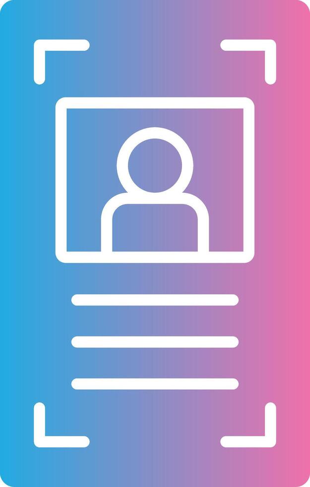 Baseball Card Glyph Gradient Icon Design vector