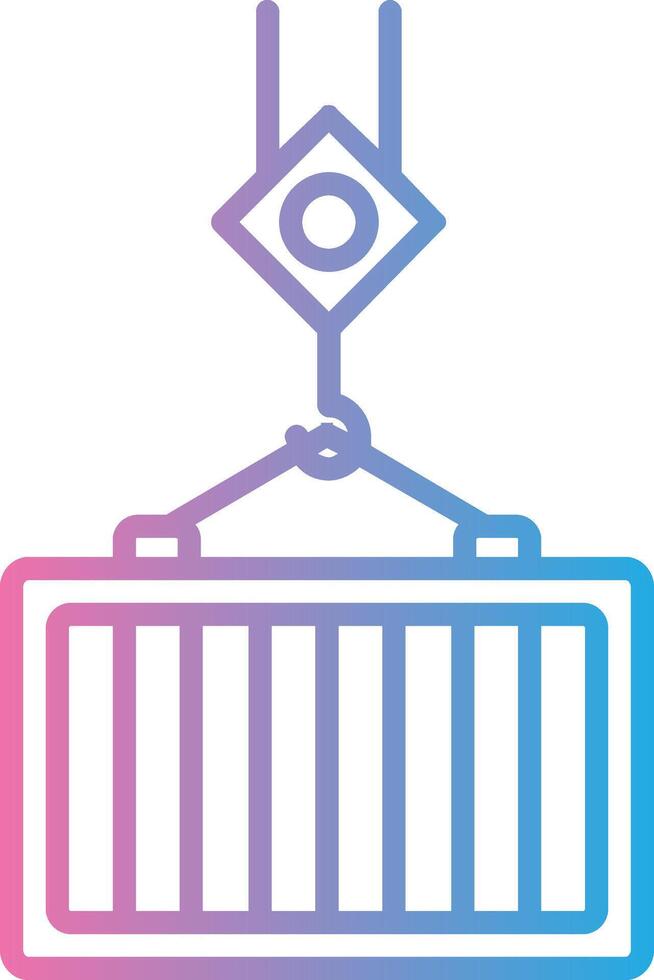 Container Line Gradient Icon Design vector
