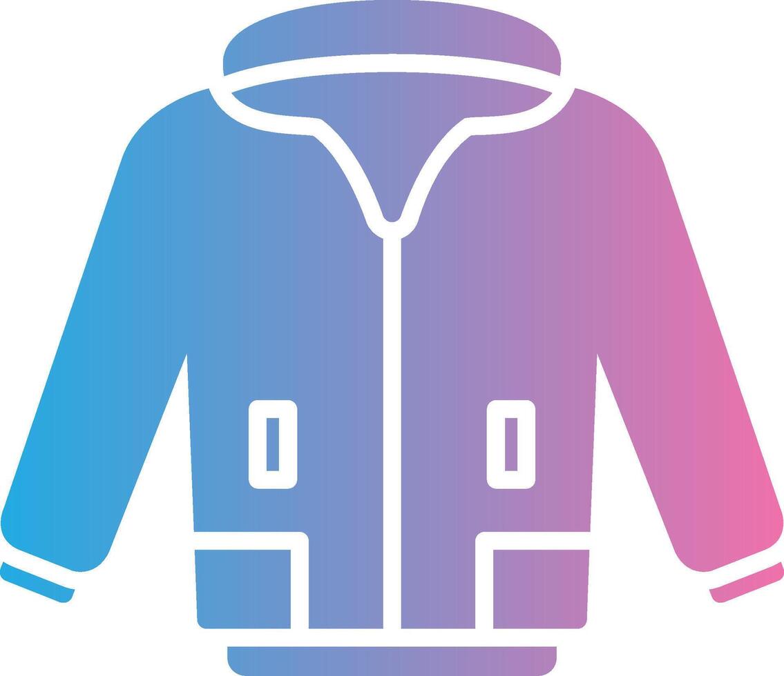 chaqueta glifo degradado icono diseño vector