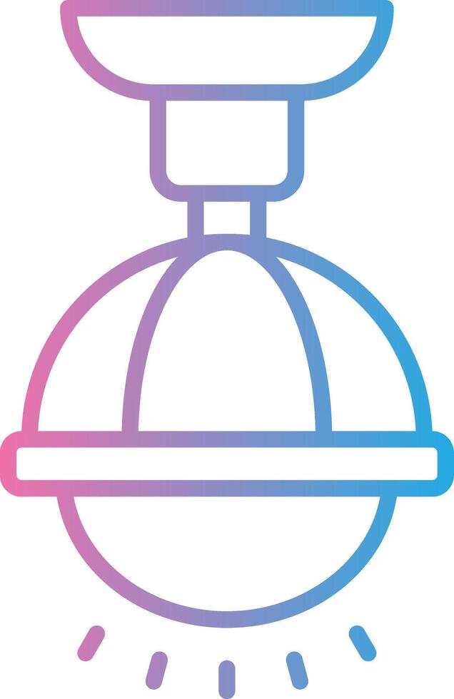 lámpara línea degradado icono diseño vector