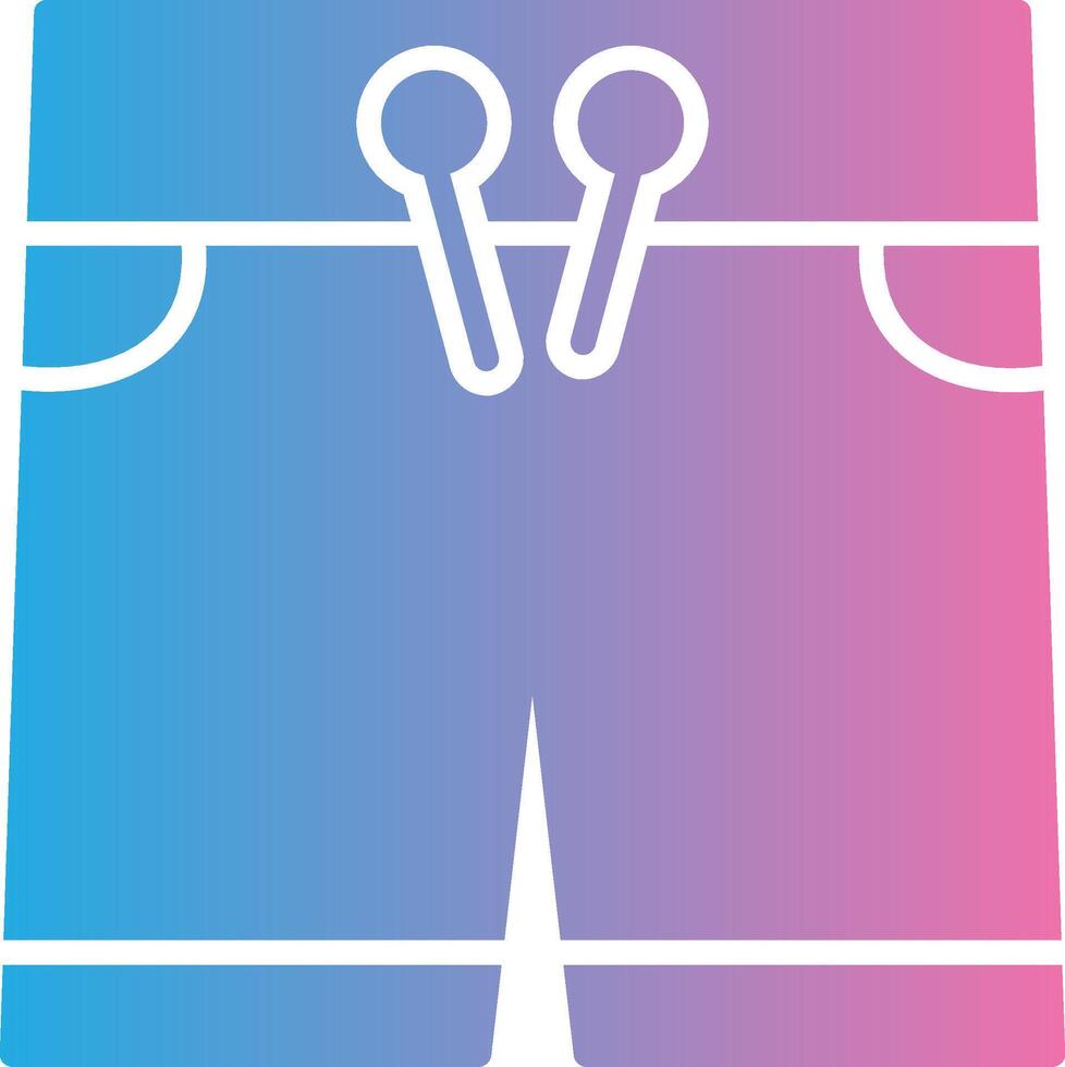 Shorts Glyph Gradient Icon Design vector