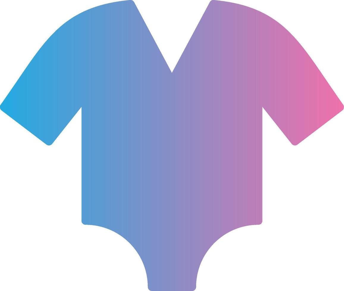 Bodysuit Glyph Gradient Icon Design vector