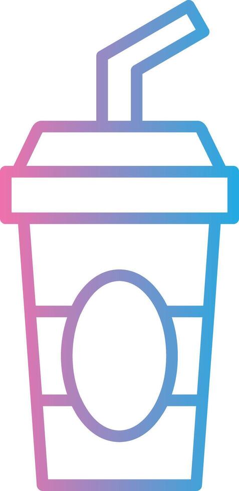 Cold Drink Line Gradient Icon Design vector