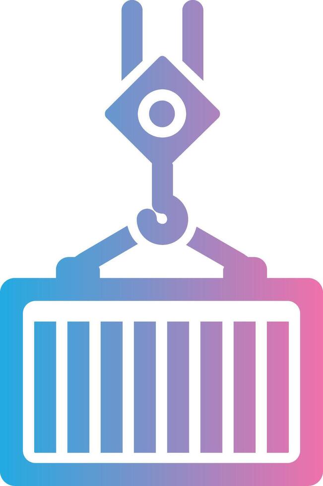 Container Glyph Gradient Icon Design vector
