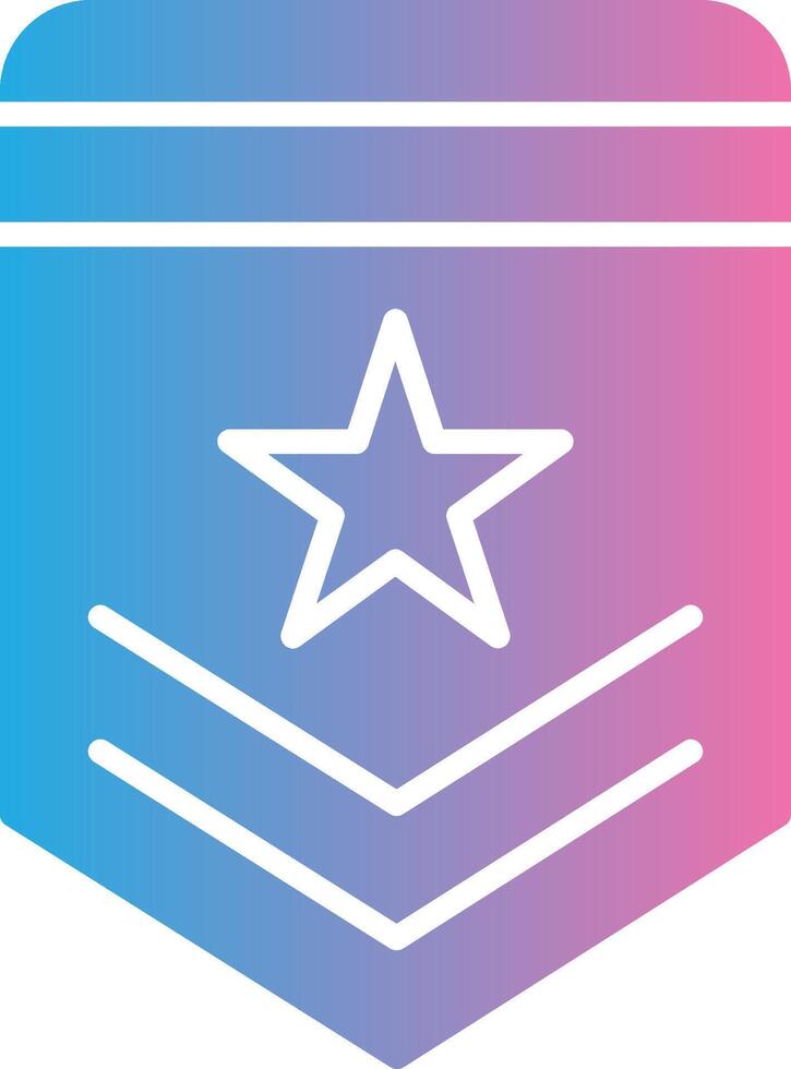 Badge Glyph Gradient Icon Design vector