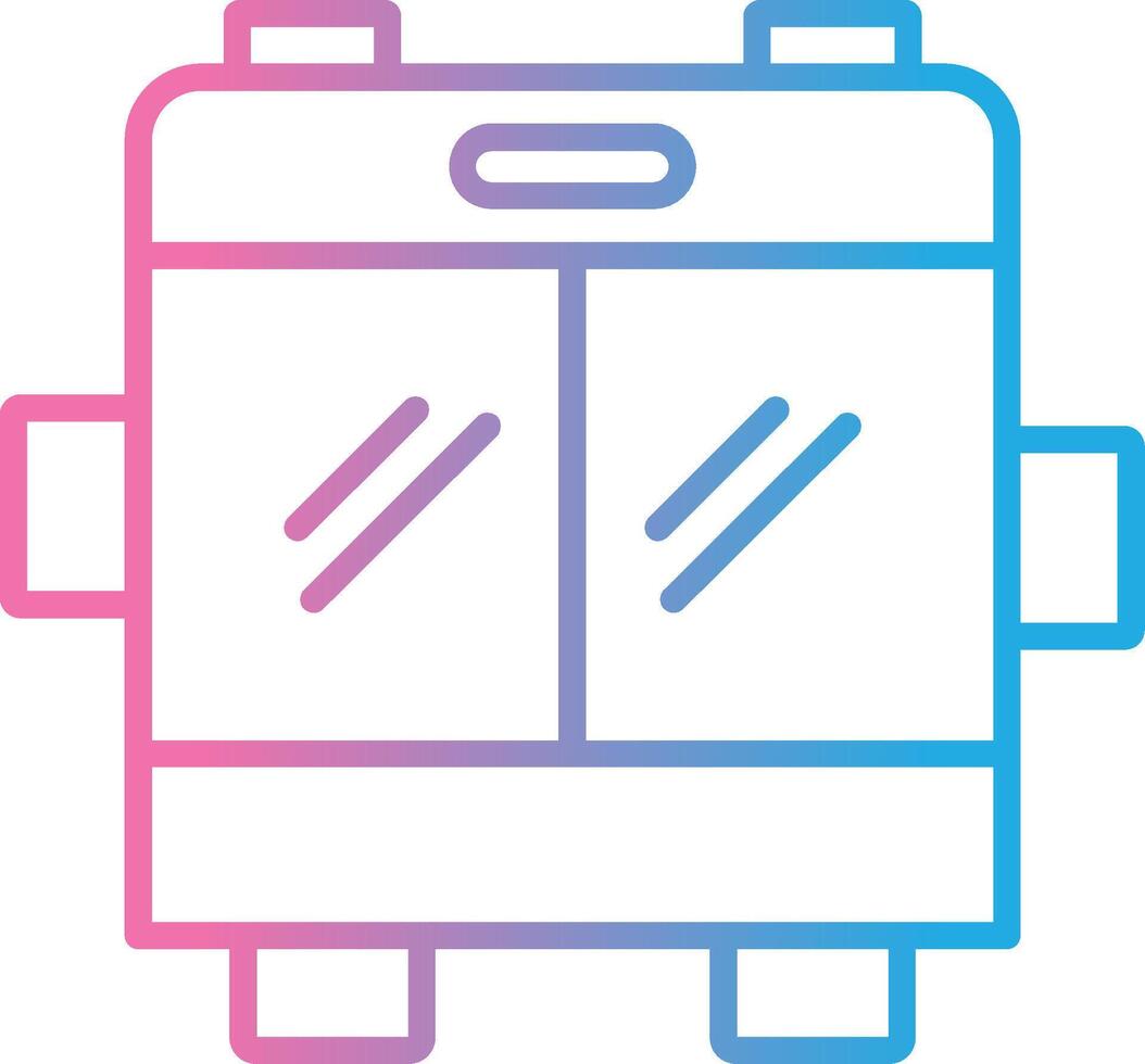 Bus Line Gradient Icon Design vector