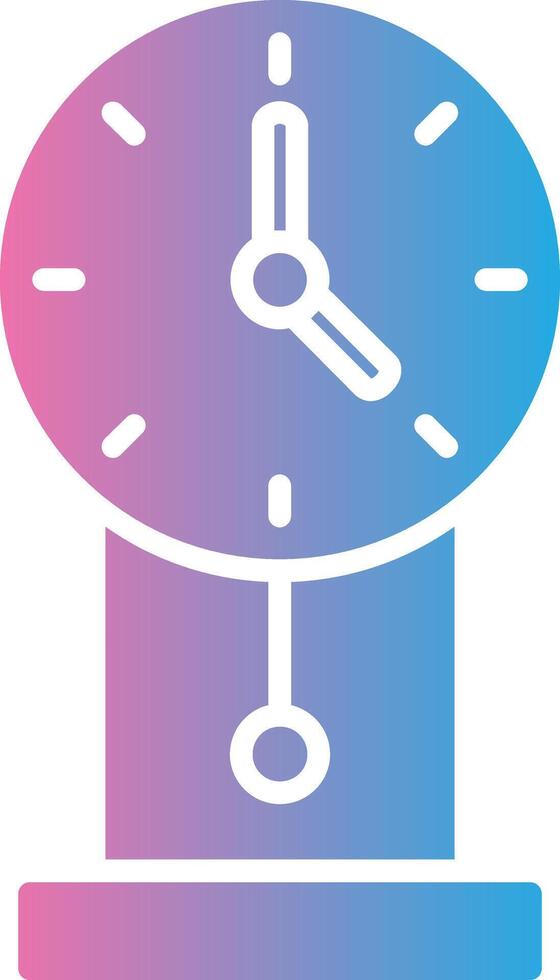 Clock Glyph Gradient Icon Design vector