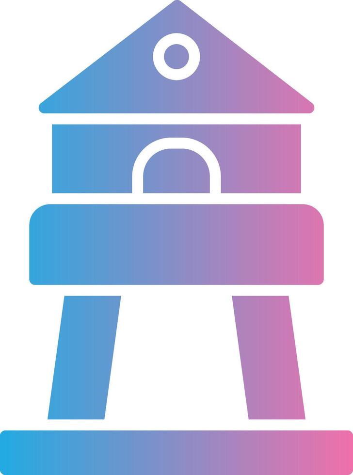 Tower Glyph Gradient Icon Design vector