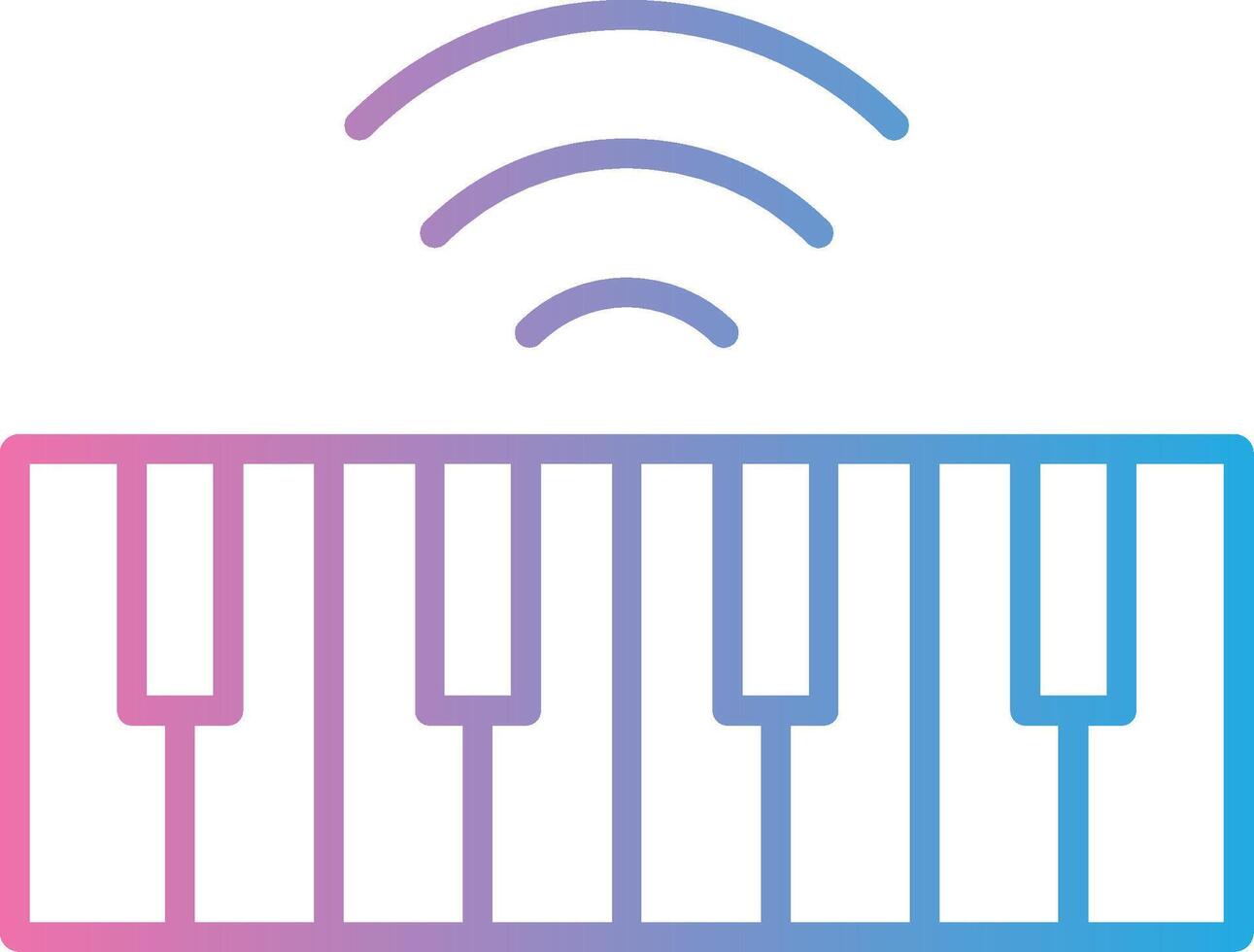 Keyboard Line Gradient Icon Design vector