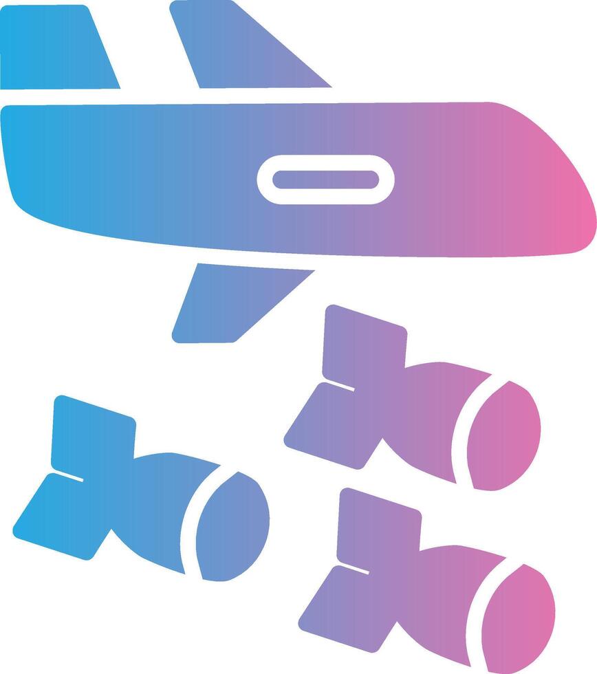 Bomber Glyph Gradient Icon Design vector