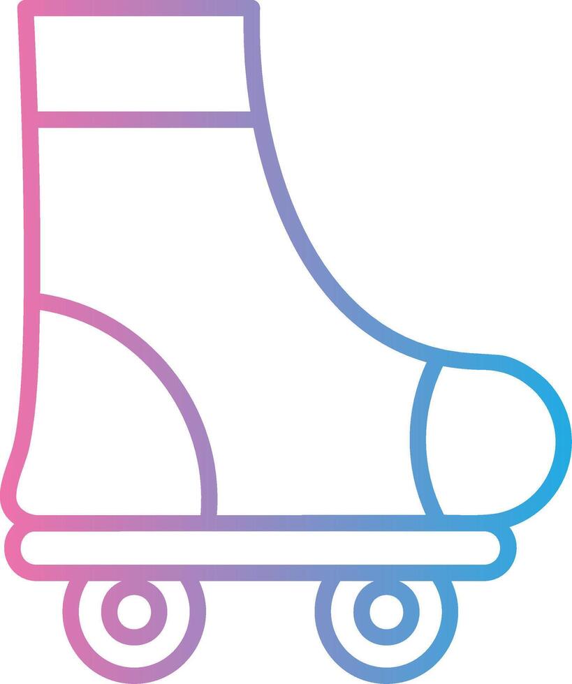 Roller Skate Line Gradient Icon Design vector