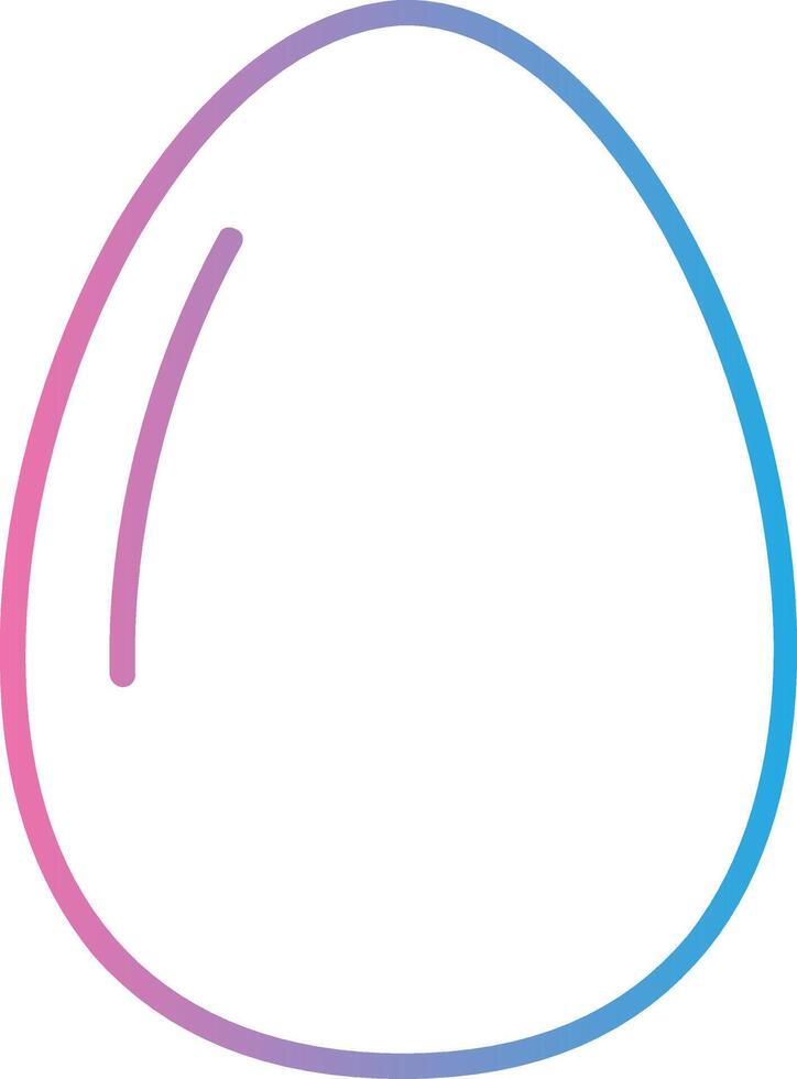 Egg Line Gradient Icon Design vector