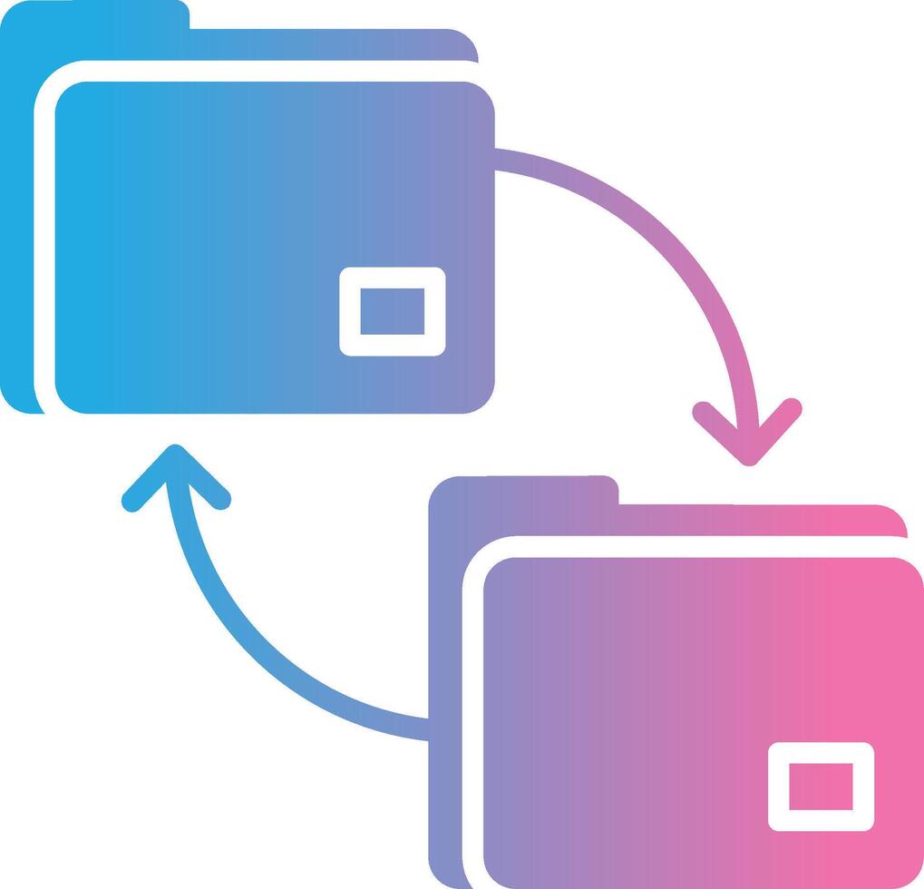 Folder Management Glyph Gradient Icon Design vector