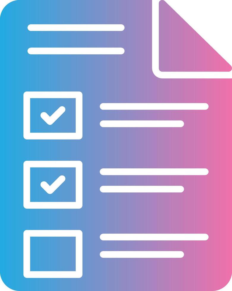 Checklist Glyph Gradient Icon Design vector