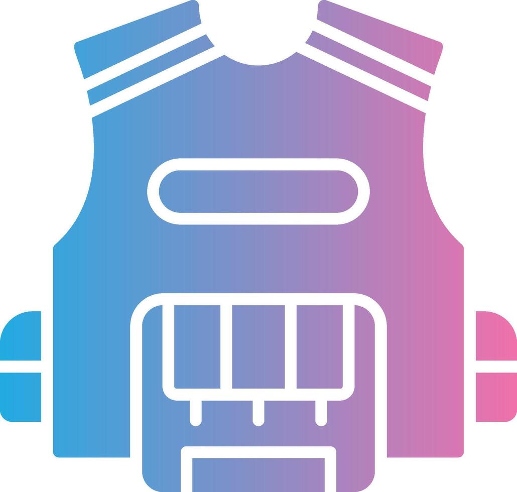 Vest Glyph Gradient Icon Design vector