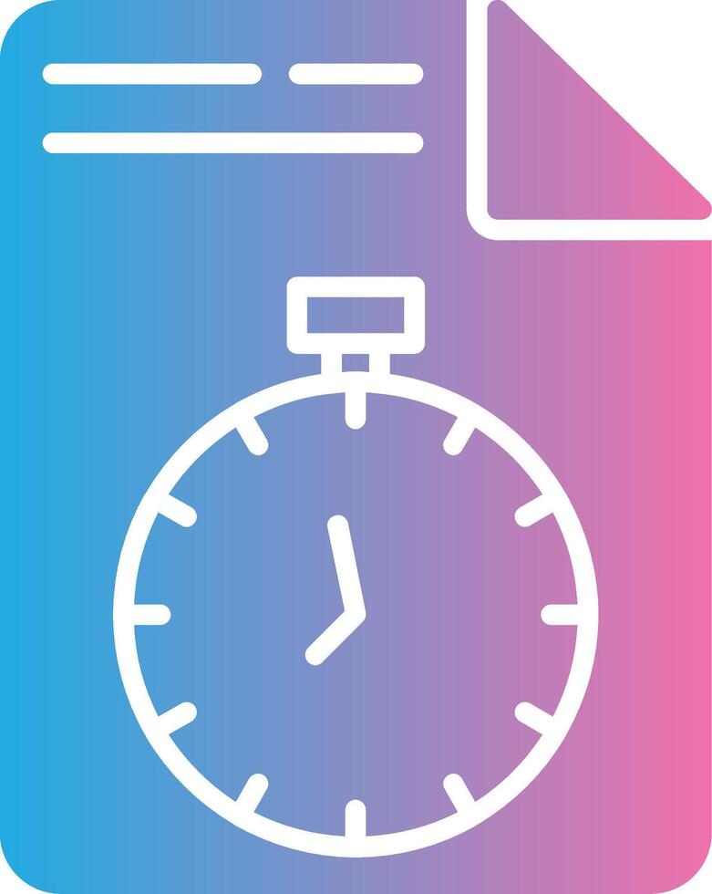 Document Glyph Gradient Icon Design vector