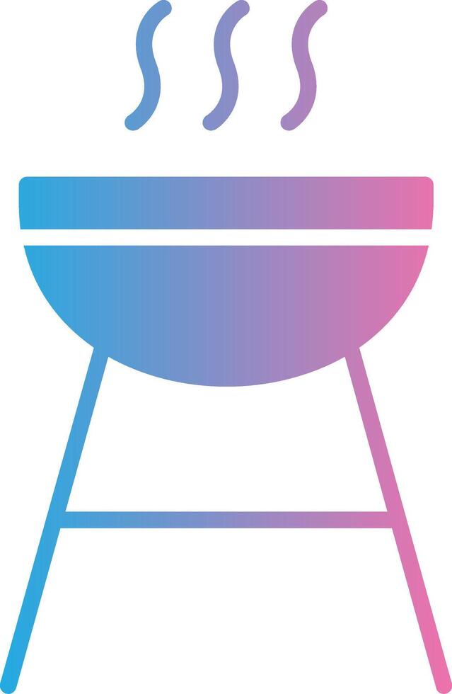 Grill Glyph Gradient Icon Design vector