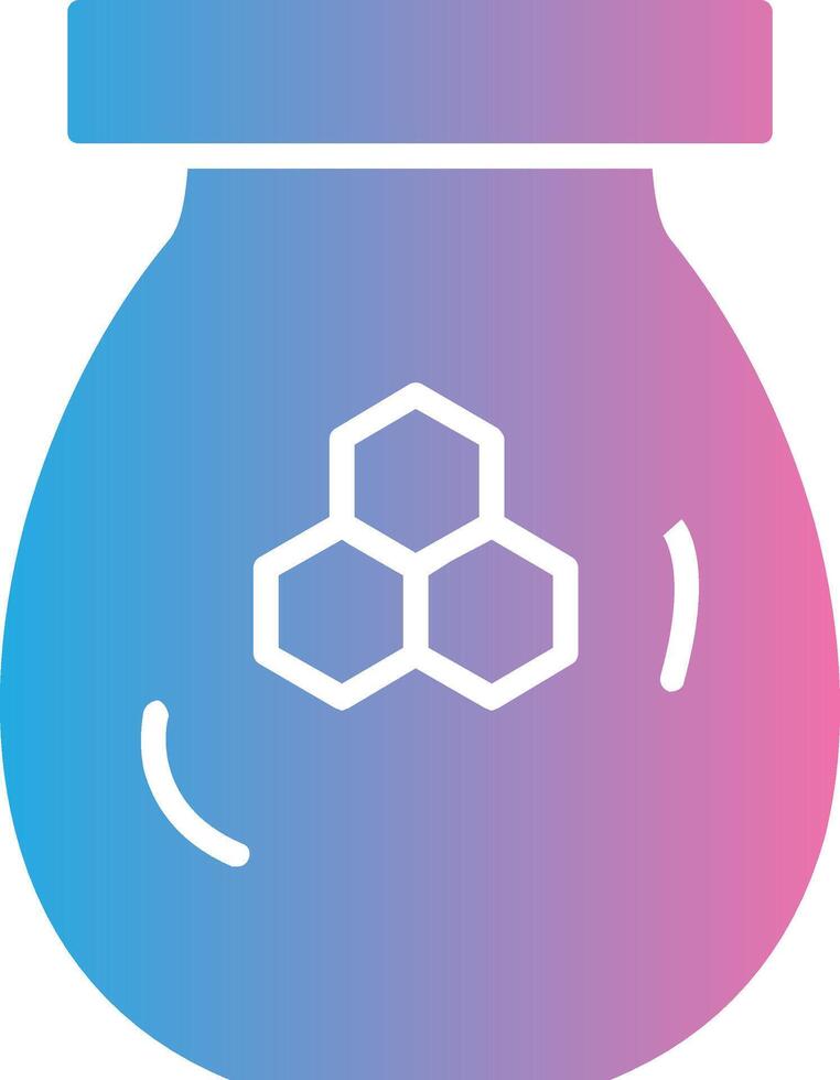 Honey Jar Glyph Gradient Icon Design vector