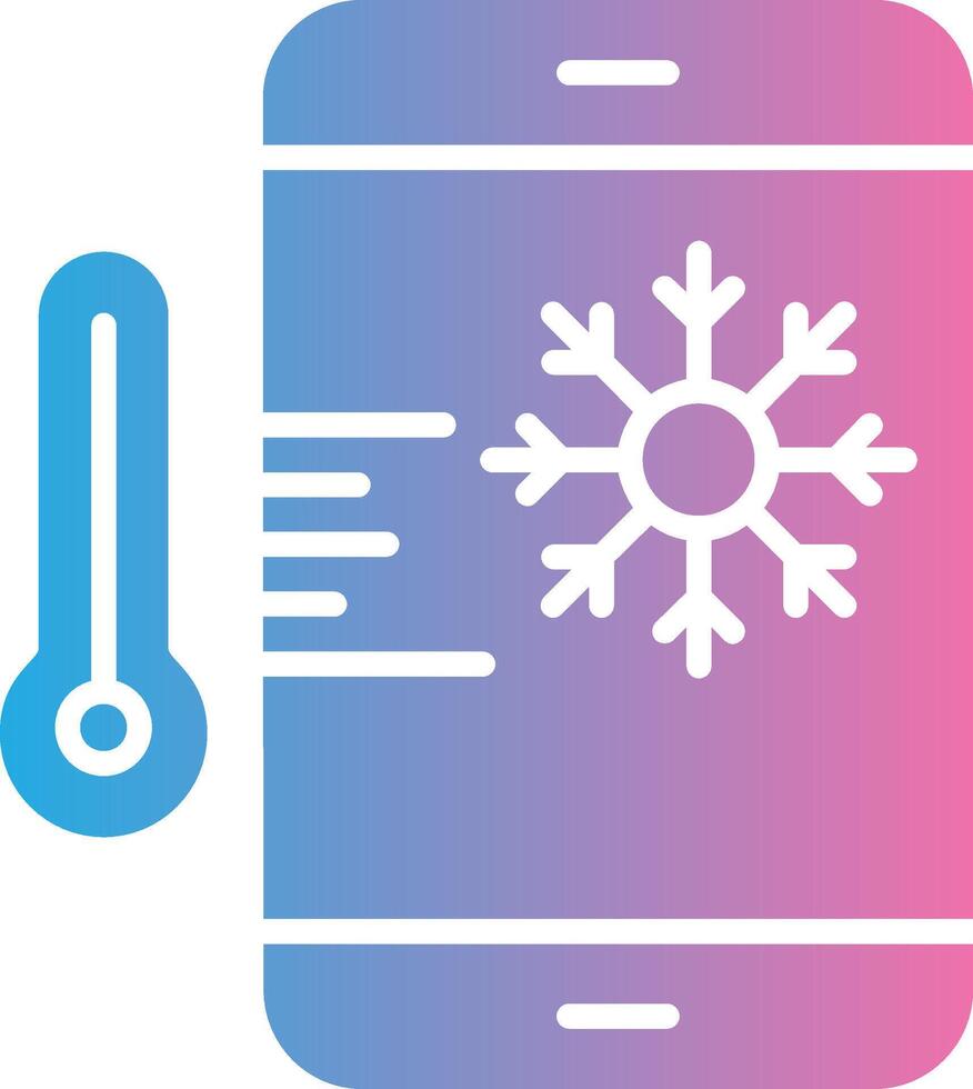 Thermostat Glyph Gradient Icon Design vector