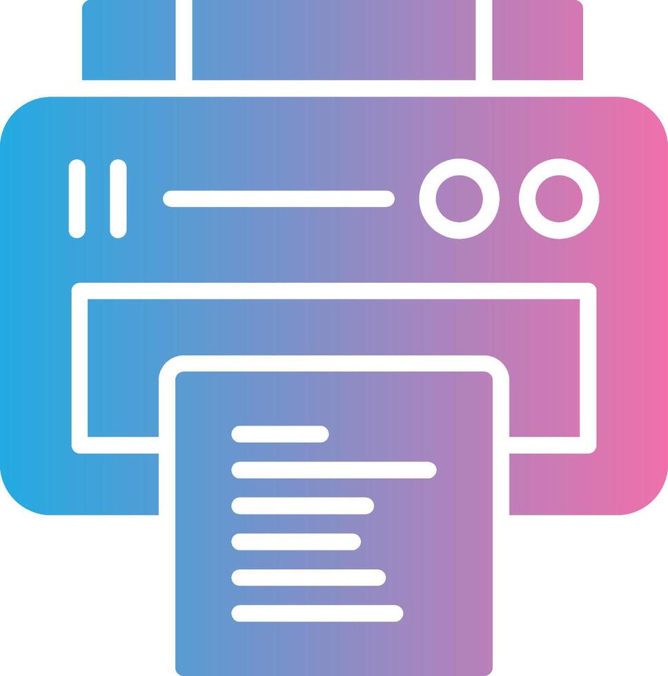 Printing Glyph Gradient Icon Design vector