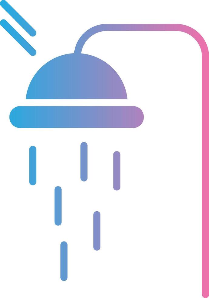 Power Shower Glyph Gradient Icon Design vector