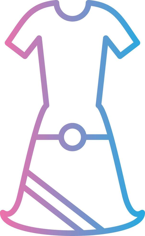 Dress Line Gradient Icon Design vector