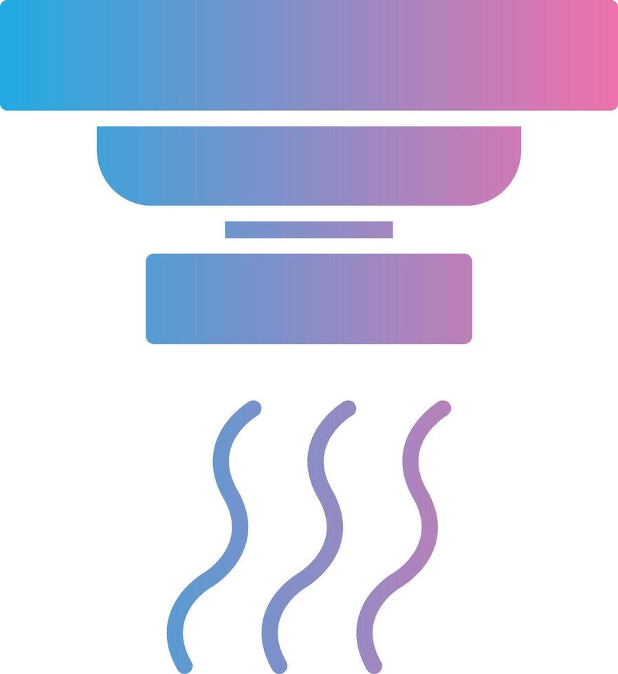 Smoke Detector Glyph Gradient Icon Design vector