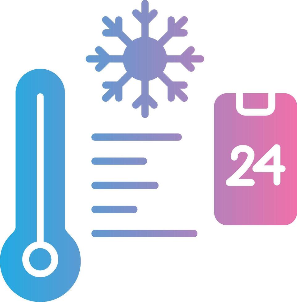 Temperature Control Glyph Gradient Icon Design vector