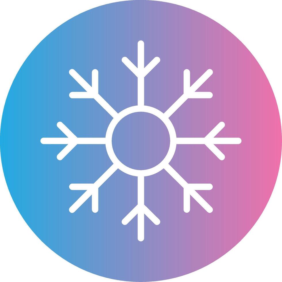 Frost Glyph Gradient Icon Design vector