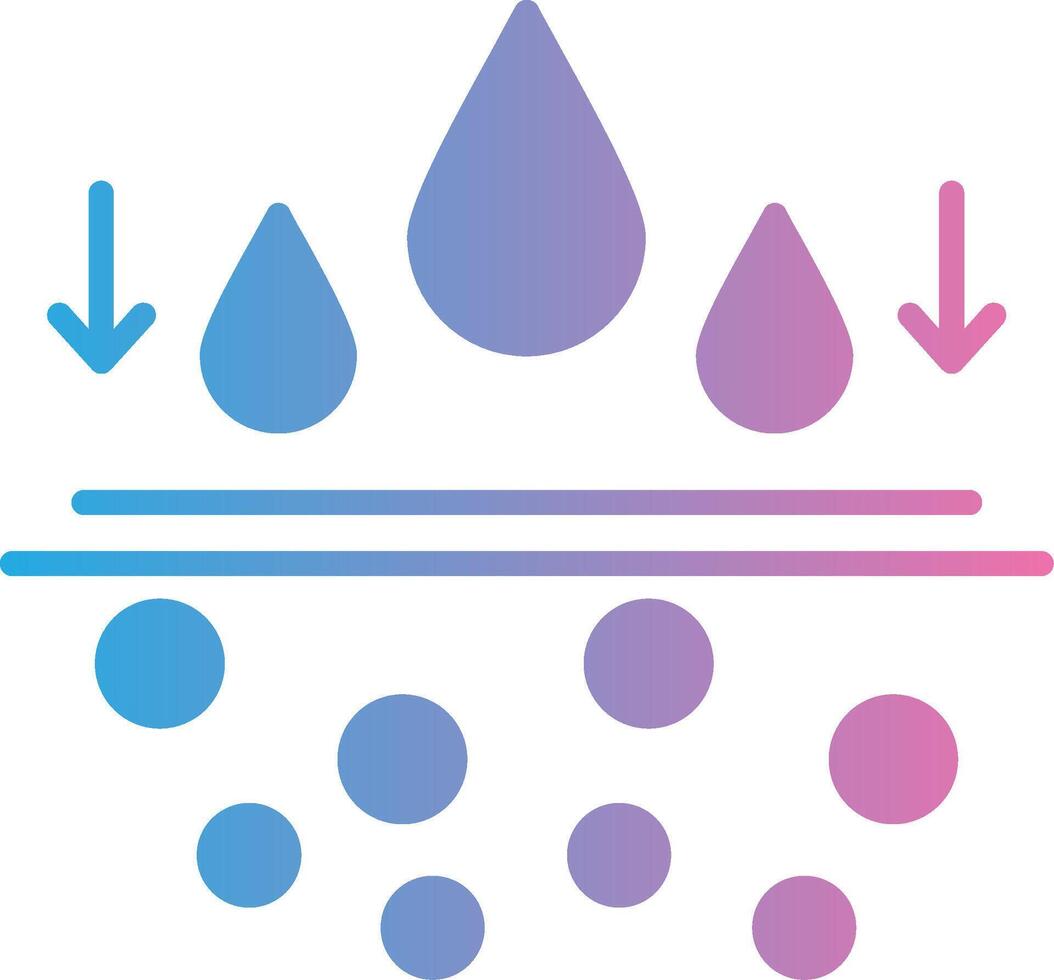 hidratante glifo degradado icono diseño vector