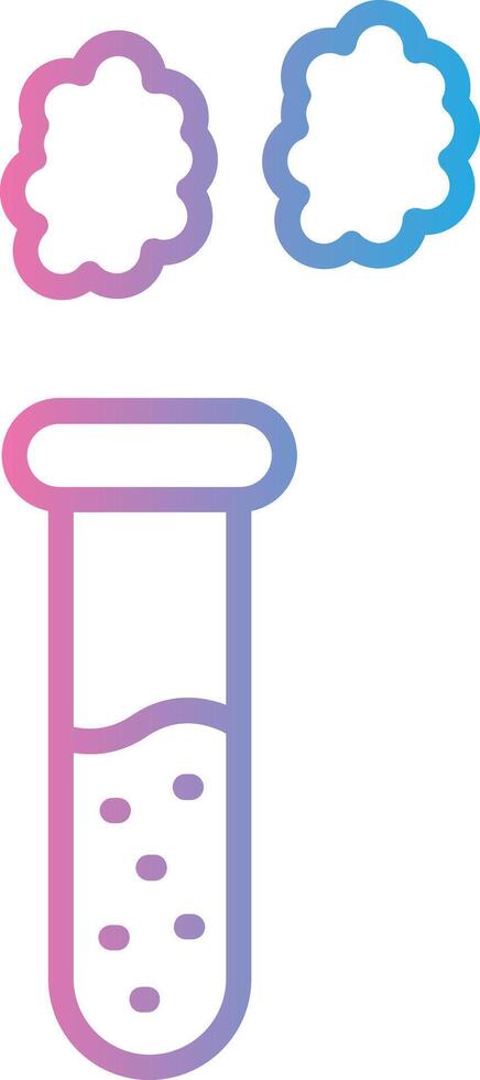 Test Tube Line Gradient Icon Design vector