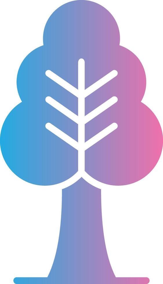 Tree Glyph Gradient Icon Design vector