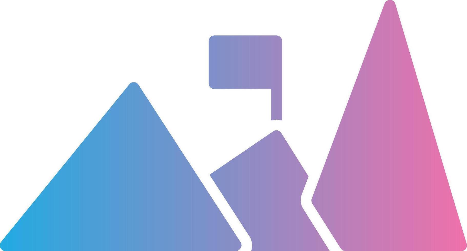Mountains Glyph Gradient Icon Design vector