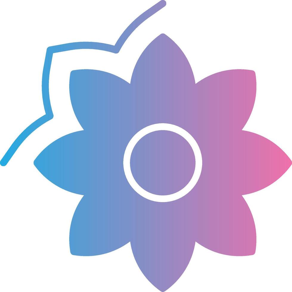 Flower Glyph Gradient Icon Design vector