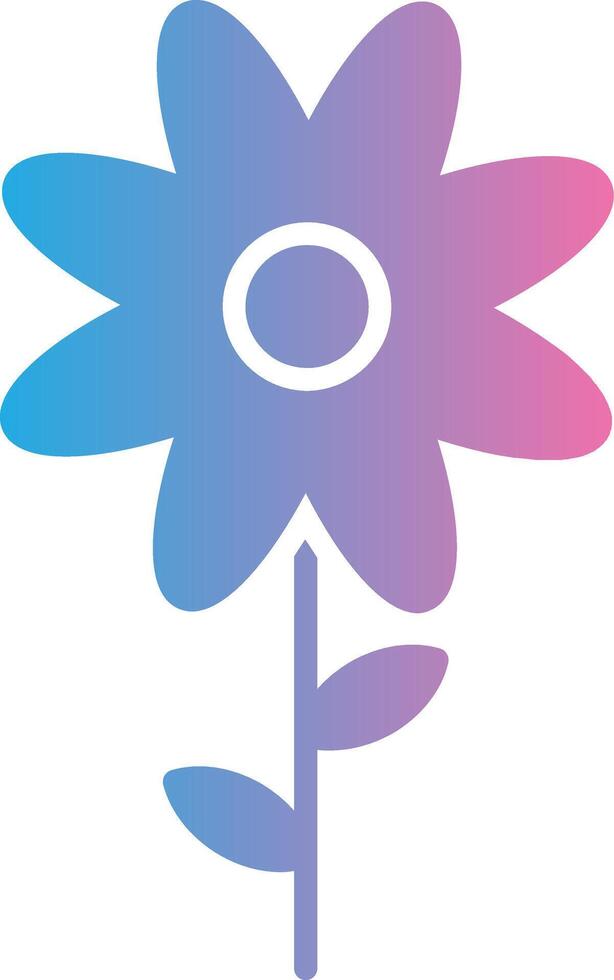 Flower Glyph Gradient Icon Design vector