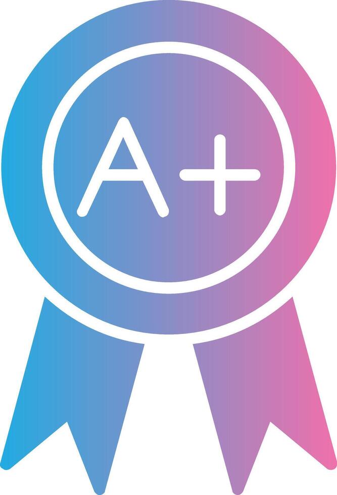 School Grade Glyph Gradient Icon Design vector
