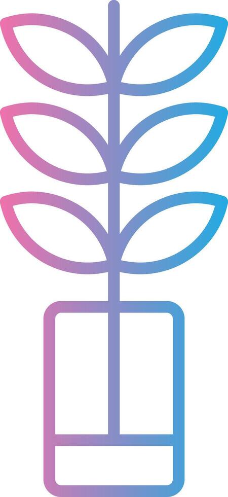 Plant Line Gradient Icon Design vector