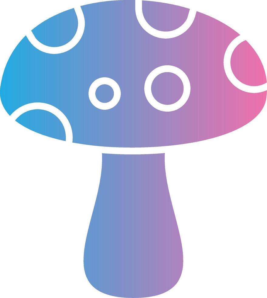 Mushroom Glyph Gradient Icon Design vector