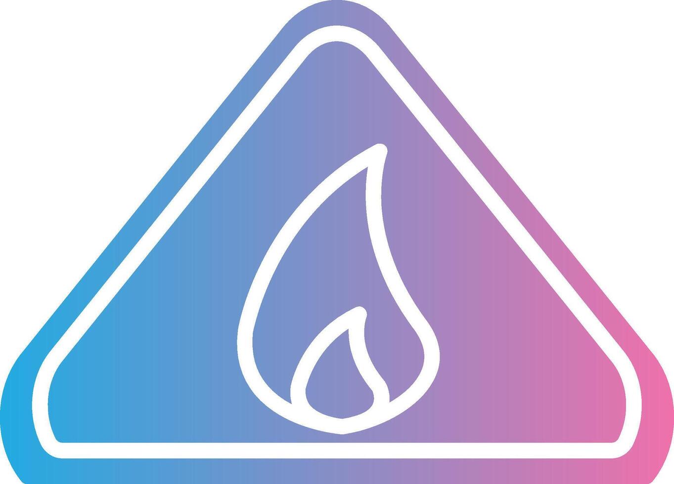 Warning Sign Glyph Gradient Icon Design vector