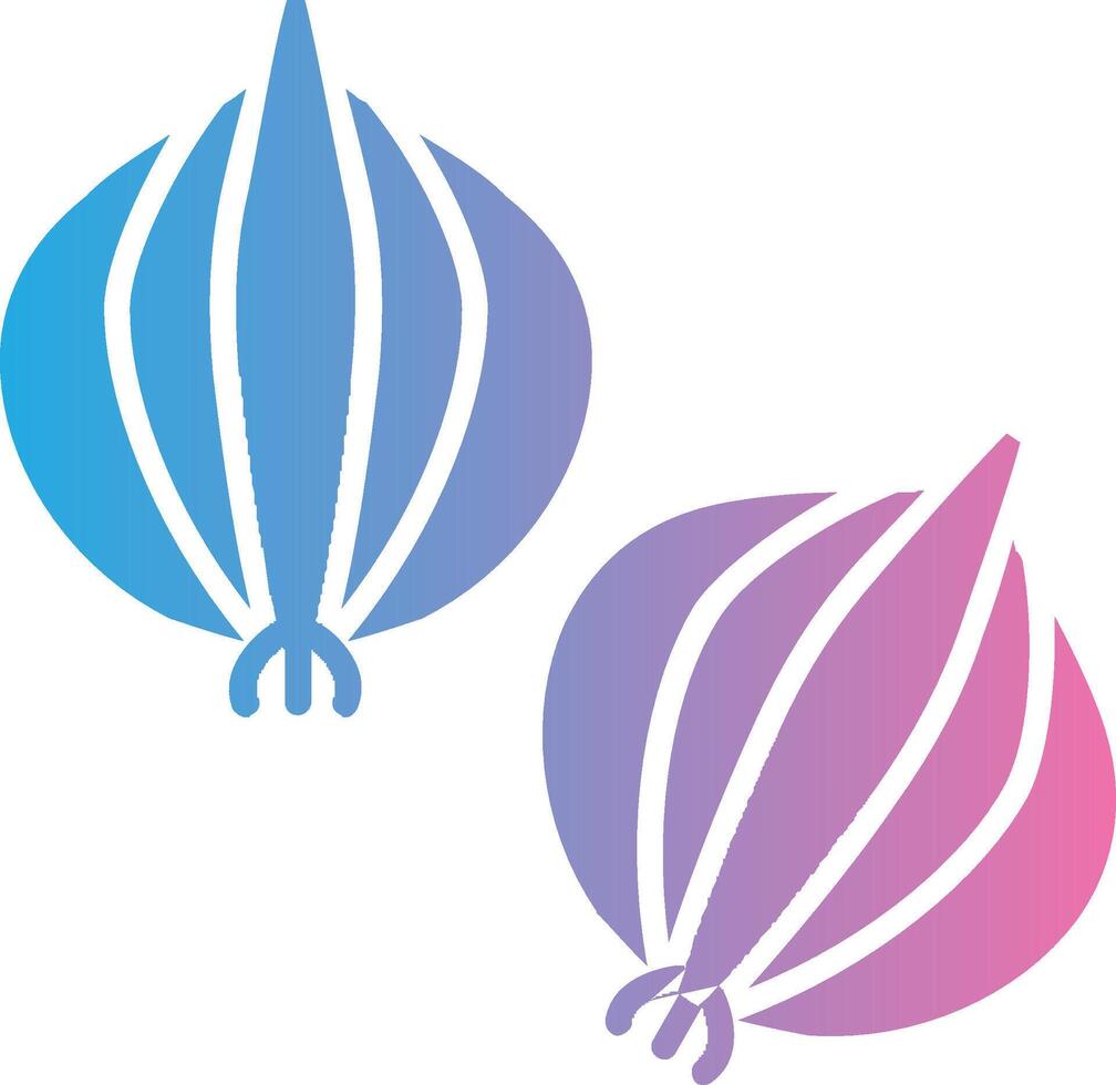 Onion Glyph Gradient Icon Design vector