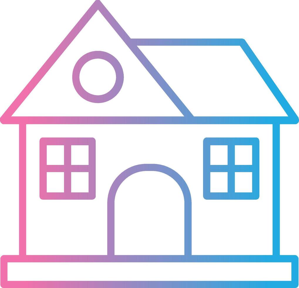 House Line Gradient Icon Design vector